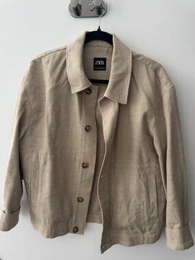 Zara Linen Relaxed Jacket